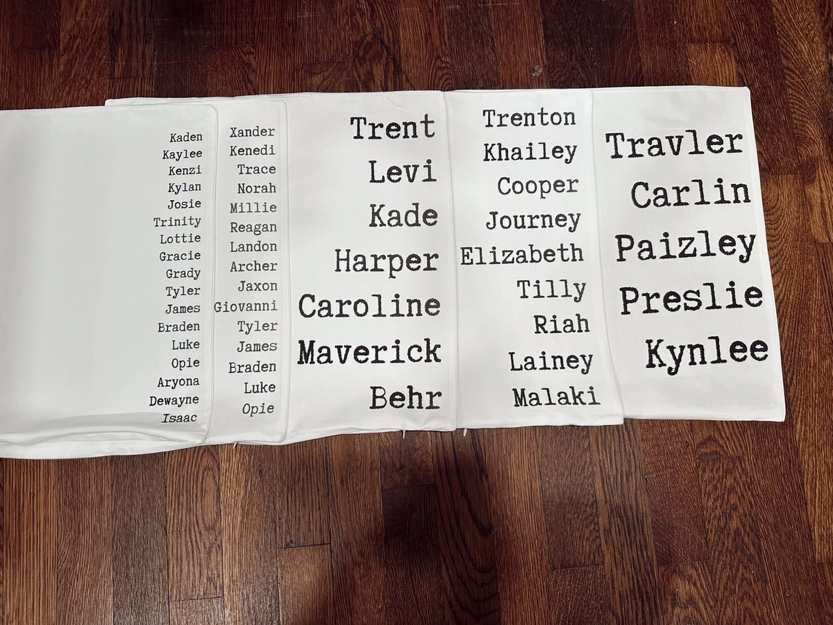 Family Name Pillow Covers