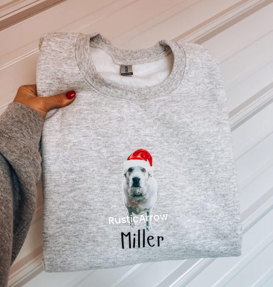 Custom Dog in Santa Hat