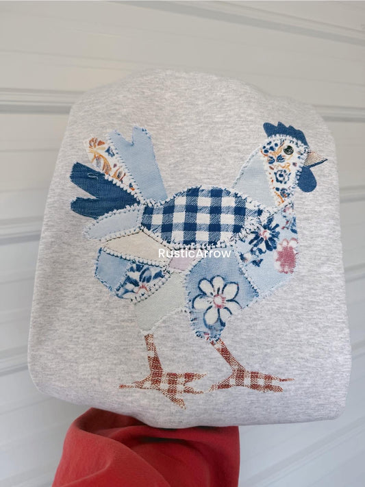 Chicken faux patchwork