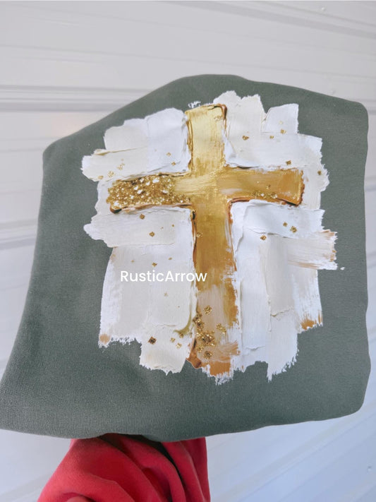 Brushed cross faux