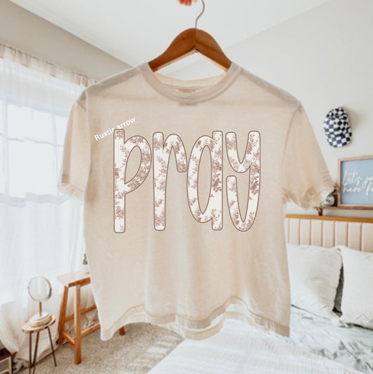 PRAY vintage floral